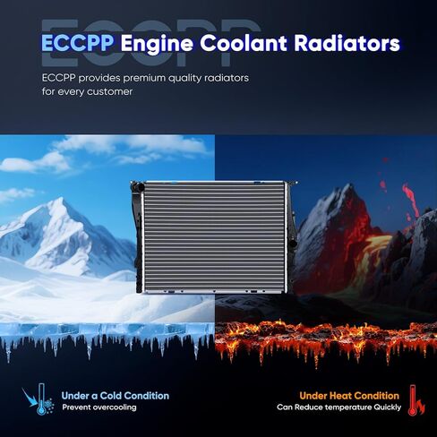 ECCPP Engine Coolant Radiator Compatible with 2008-2013 for BMW 128i,2007-2011 for BMW 323i,2009-2013 for BMW 328i xDrive,2007-2008 for BMW 328xi,2009-2011 for BMW Z4 Replace# 2882 Aluminum Radiators in Saudi Arabia
