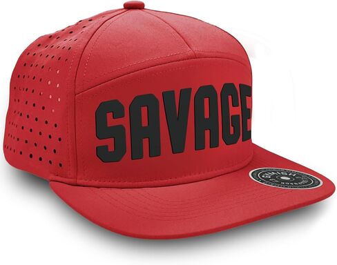 Savage Workout Hats for Men 7 Panel Laser Vented Classic Snapback Hat Gifts for Mens in Kuwait
