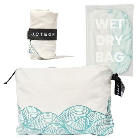 Microfiber Gym Towel & Wet Bag Travel Set, Large Quick Dry Silver ION Odor-Free Mega Absorbent Fiber, Fast Drying Men & Women Workout Gear for Body Sweat, Beach, Pool, Camping in Kuwait