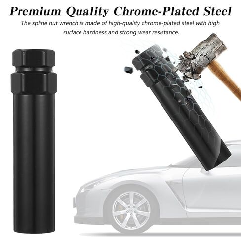 6 Spline Lug Nut Socket Set Locking Lugs Nut Key Removal Tool, Wheel Lugs Nuts Socket Removal Kit for Easy Installation and Removing of Lug Nuts on Aftermarket Wheels in Saudi Arabia
