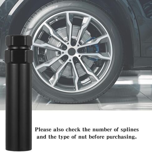 6 Spline Lug Nut Socket Set Locking Lugs Nut Key Removal Tool, Wheel Lugs Nuts Socket Removal Kit for Easy Installation and Removing of Lug Nuts on Aftermarket Wheels in Saudi Arabia