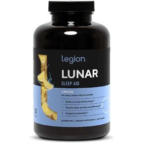 أقراص LEGION Lunar Natural Sleep Aid القابلة للمضغ مع الميلاتونين، L-Glycine، 30 حصة in Kuwait