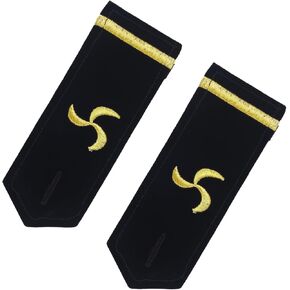 Larcele 1 Pair Sailors Shoulder Boards Epaulets with Gold Stripes Uniforms Accessories Epaulettes FXYJZ-02 in Kuwait