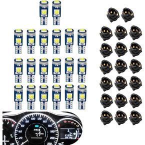 20 PCS T5 LED Bulbs, Dash Lights with Twist Socket Instrument Dashboard Light LED Bulbs,Universal for Interior Car Lights Dashboard Instrument Panel Gauge Cluster Indicator Map Dome Light (Blue) in Kuwait