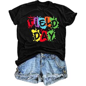 Field Day Shirts for Women: in My Field Day Era Teacher T-Shirt School Field Day Tee Tops Field Trip Short Sleeve in Kuwait