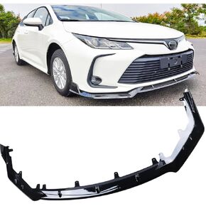 شفة مصد أمامي جديدة متوافقة مع كورولا 2019 2020 2021 2022 2023 طقم الجسم-سبويلر أمامي رياضي أسود لامع 3 قطعة in Kuwait