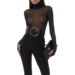 AFRM Women's Zadie Sheer Mesh Long Sleeve Turtleneck Top in Kuwait