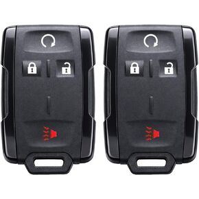 Chevy Key Fob, 2 Pack Car Keyless Entry Remote Replacement Control fit for Chevy Silverado Colorado GMC Canyon Sierra M3N-32337100 Silverado Key Fob (4 BTN) (Black Side) in Kuwait