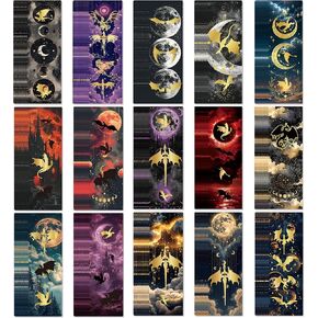 Fantasy Dragon Bookmark Gifts - 150 Pcs Fourth Paper Bookmarks Bulk for Men Women Book Lovers Novel Fans Wing Page Marks Merch School Reading Accessories Bookish Gift for Birthday Graduation in Kuwait