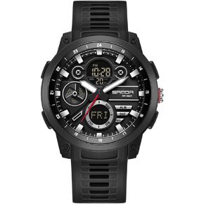 KXAITO Men's Stainless Steel case Sports Watch Military Watch Outdoor LED Stopwatch Digital Electronic Large Dual Display Waterproof Tactical Army Wrist Watches for Men in Saudi Arabia