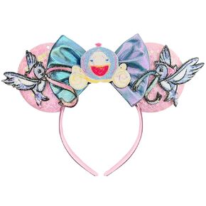 عصابة رأس على شكل أذن الفأر للنساء البالغات، عصابة شعر للأميرة بنمط مربعات مع آذان من الخرز والترتر in Kuwait