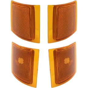 Brock Replacement Driver and Passenger 4 Pc Set Lower & Upper Signal Side Marker Lights Compatible with 1994-2002 C/K Pickup Truck in Kuwait