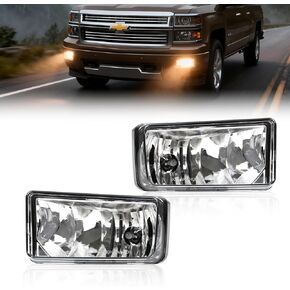 مصابيح الضباب الممتصة للصدمات متوافقة مع 2007-2015 تشيفي سيلفرادو أفالانش سوبربان جي إم سي سييرا يوكون للسائق ومصابيح الضباب الجانبية للركاب، تحل محل 25883245،25883246، GM2593160، GM2592160 in Kuwait