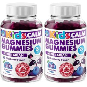 دكتور. علكات المغنيسيوم الهادئة الخالية من السكر من موريتز للأطفال والكبار - علكات المغنيسيوم للأطفال - علكات سيترات المغنيسيوم (60 عددًا (عبوة من 2)، توت العليق) in Kuwait