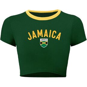 تي شيرت GORGLITTER نسائي برازيلي قصير بأكمام قصيرة ورقبة دائرية وأكمام قصيرة Y2K in Kuwait