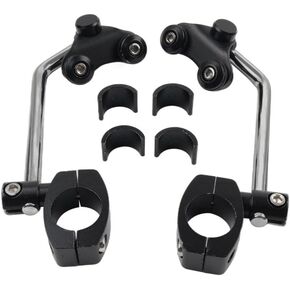 Bacar العالمي للدراجات النارية الزجاج الأمامي المقود قوس تصاعد مجموعة أدوات معدنية سوداء لسيارات BMW لهوندا ل هارلي لياماها in Kuwait