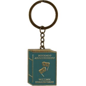 نصف القمر خليج شكسبير الكثير من اللغط حول لا شيء 1.5 بوصة الأخضر والذهبي المعادن والمينا الجدة سلسلة المفاتيح الدائري in Kuwait