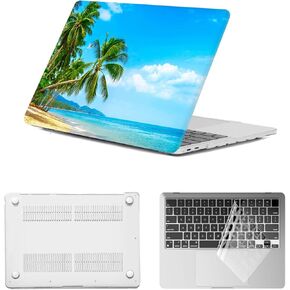 for MacBook Air M4 M3 M2 13 inch Case 2025 2024 2023 2022 A2681 A3113 A3240 Retina/Touch ID,Protective Computer Case & Keyboard Cover for MacBook Cover Air 13",Blue Beach in Kuwait
