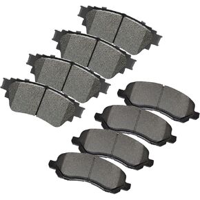 Ceramic Disc Brake Pad Set 8 PCS Front & Rear Replacement Set for Mitsubishi Outlander AWD FWD 2017 2018 2019 2020 w/Hardware in Saudi Arabia