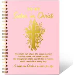 To My Sister In Christ 160 Pages Blank Spiral Notebook, Funny Christian Sister Gifts for Sister, Inspirational Bible Verse Religious Sisters Gifts For Women Best Friends, Faith Gifts in Kuwait