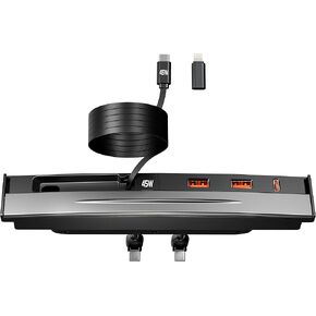 Nycetek USB Hub لطراز Tesla 3/Y، وحدة تحكم مركزية 45W PD شحن سريع قابل للسحب، شاحن محطة إرساء السيارة متعدد المنافذ لعام 2021 2022 2023 Tesla Model 3/Y in Kuwait