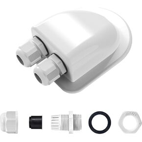 ACOPOWER وصلة دخول كابل مزدوج مقاوم للطقس بالطاقة الشمسية، كابل من خلال سقف RV، صندوق وصلات الطاقة الشمسية ABS، مبيت دخول لكابلات الطاقة الشمسية 14AWG إلى 10AWG لمشروع الطاقة الشمسية على RV، القوارب، القوافل، Campervan in Kuwait