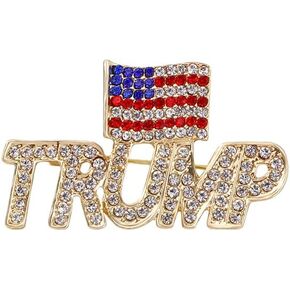 بروش دبوس ترامب مع العلم الأمريكي/بضائع ترامب ماغا للانتخابات الرئاسية الأمريكية لعام 2024 in Kuwait