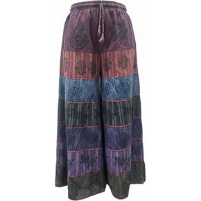 Ezhippie Women’s Boho Cotton Patchwork Summer Wide Leg Festival Palazzo Pants in Kuwait