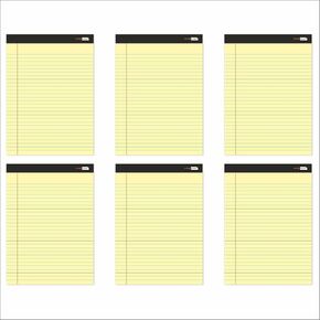 Legal Pads – 8.5" x 11", Perforated, 50 Sheets per Pad – Pack of 6, Yellow Paper, Smooth Writing (Pack of 6) in Saudi Arabia