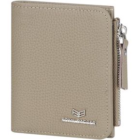 Royal Bagger RFID Blocking Genuine Leather Short Wallet for Women - Slim Bifold Coin Purse, Fashionable & Simple Design 3201 (Rose) in Kuwait