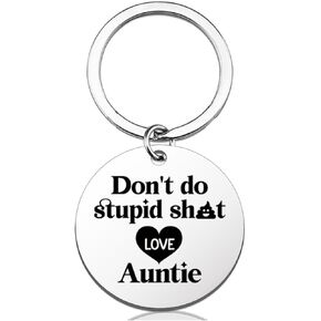 Funny Nephew Niece Gifts from Aunt, Don't Do Stupid Keychain Gifts for Nephew Niece Teens Christmas Birthday Graduation in Kuwait