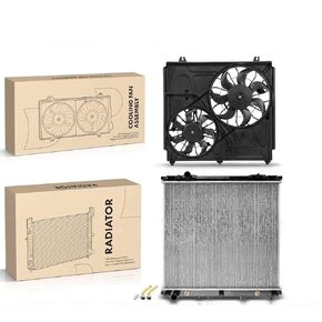 Replacement Parts for Aluminum Radiator&Dual Cooling Fan Assembly Kit for Kia Sorento 2003-2006 3.5L Mod-A58PP-96459 in Kuwait