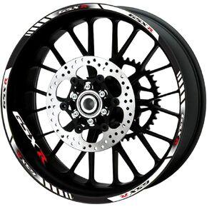 For Suzuki GSXR GSX-R 600 750 1000 Motorcycles Accessories Thick Edge Outer Front and Rear Rim Wheel Protector Cover Reflective Decal Sticker Ornament Strip Tape (White) in Kuwait