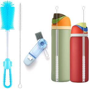 Cleaning Brush Set for Yeti, Owala Tumbler Cup, with 1 Straw Cleaner Brush and 1 3 in 1 Cup Lid Cleaning Brush - 3 Kit in Kuwait