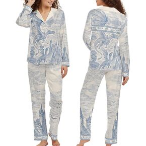 DREAMY SLEEPWEAR & LINGERIE Pajamas Set For Women - Cozy Loungewear Long Sleeve Top and Pants Nightwear in Saudi Arabia