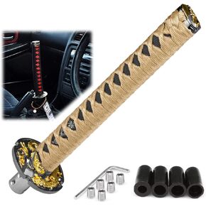 EZAUTO WRAP 10cm Gold Black Shift Knob Samurai Sword Alloy Katana with Adapter Universal in Kuwait