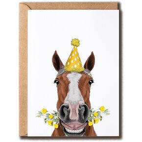 Horse Card - Horse Birthday Card - Birthday Card For Horse Lovers - Greeting Card - Card For Family Friends - Happy Birthday Card - Cute Card in Saudi Arabia
