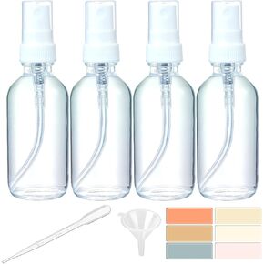 4 PACK 2 oz Amber Small Glass Spray Bottles, Empty Spray Bottle for Hair, Plants, Perfume - Fine Mist, 2oz Mini Spray Bottle in Saudi Arabia