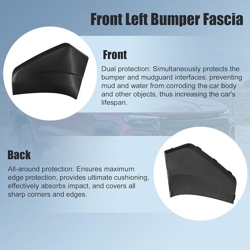 85617686 Front Left Bumper Fascia Fit for Chevy Colorado 2.7L 2023 2024 Bumper Wrap Corner Front Left Driver Side in Kuwait