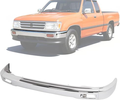 KUAFU Front Bumper Face Bar Compatible with 1993-1998 Toyota T100 Base One-Ton SR5 Extended Standard Cab Pickup DLX DX Replacement for TO1002127 5210134020 Steel Chrome Silvery in Saudi Arabia