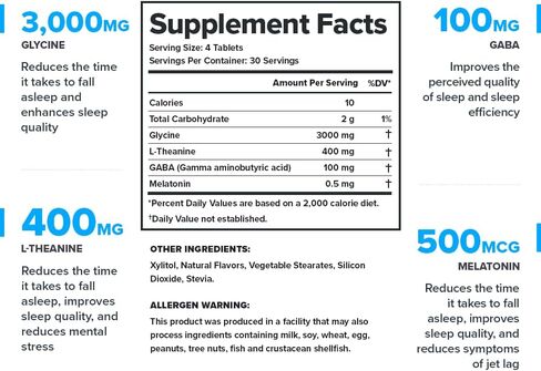 أقراص LEGION Lunar Natural Sleep Aid القابلة للمضغ مع الميلاتونين، L-Glycine، 30 حصة in Kuwait