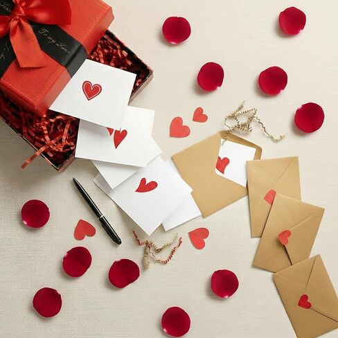 60 مذكرة حب صغيرة مع مظاريف، مجموعة بطاقات ملاحظات فارغة في صندوق هدايا، بطاقات هدايا شخصية له، لها، لصديقتك - DIY، هدايا عيد الأم للزوجة، بطاقة حب له، لها، صديقها، صديقة، زوجة، زوج، أنا أحبك ملاحظات لعيد الميلاد، الذكرى السنوية in Kuwait