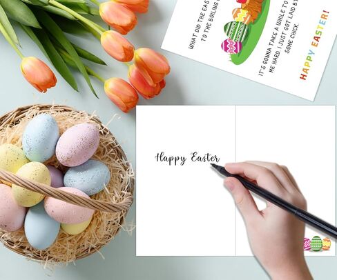 Happy Easter Card for Him Her Funny Easter Cards with Envelope for Adults Naughty Cards for Wife Husband Girlfriend Boyfriend Colorful Bunny Eggs Joke Card Gift for Men Women in Saudi Arabia