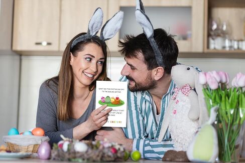 Happy Easter Card for Him Her Funny Easter Cards with Envelope for Adults Naughty Cards for Wife Husband Girlfriend Boyfriend Colorful Bunny Eggs Joke Card Gift for Men Women in Saudi Arabia