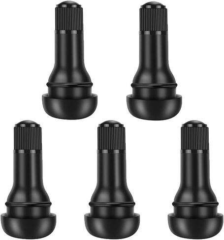 Riseuvo 5pcs TR414 Tire Valve Stem Rubber Snap-in Valves, Tubeless Valve Stems Suit for 0.453 inch Rim Holes on Standard Vehicle Tires in Kuwait