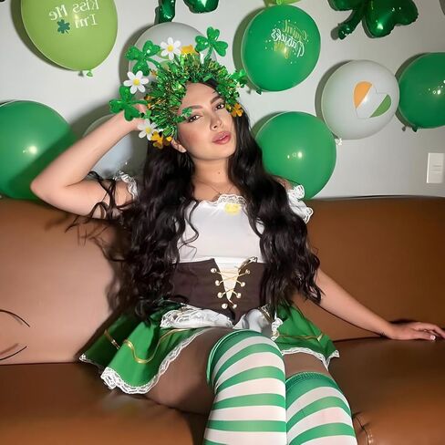 St Patricks Day Headband Women - Green Sequins Shamrock Headband - St Patricks Day Headbands Green Accessories for St Patricks Day Outfit Women - St Patricks Day Accessories in Saudi Arabia