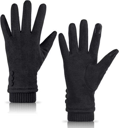 Dsane Womens Gloves Winter Touch Screen Texting Phone Windproof Gloves for Women Fleece Lined Thick Warm Gloves in Kuwait