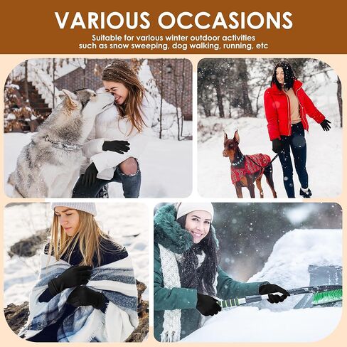 Dsane Womens Gloves Winter Touch Screen Texting Phone Windproof Gloves for Women Fleece Lined Thick Warm Gloves in Kuwait