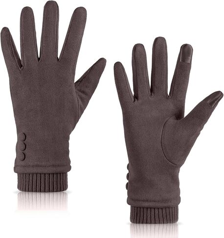 Dsane Womens Gloves Winter Touch Screen Texting Phone Windproof Gloves for Women Fleece Lined Thick Warm Gloves in Kuwait