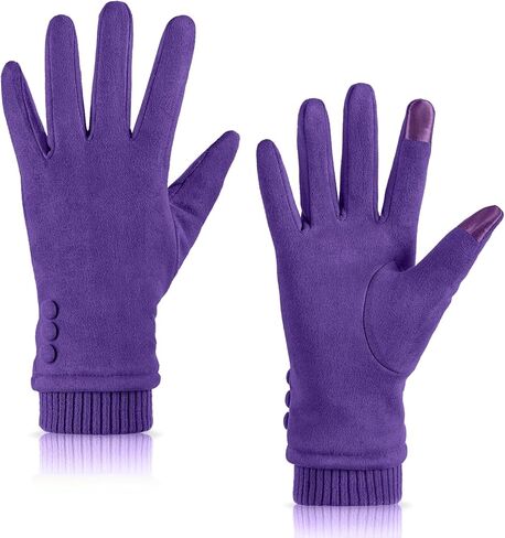 Dsane Womens Gloves Winter Touch Screen Texting Phone Windproof Gloves for Women Fleece Lined Thick Warm Gloves in Kuwait